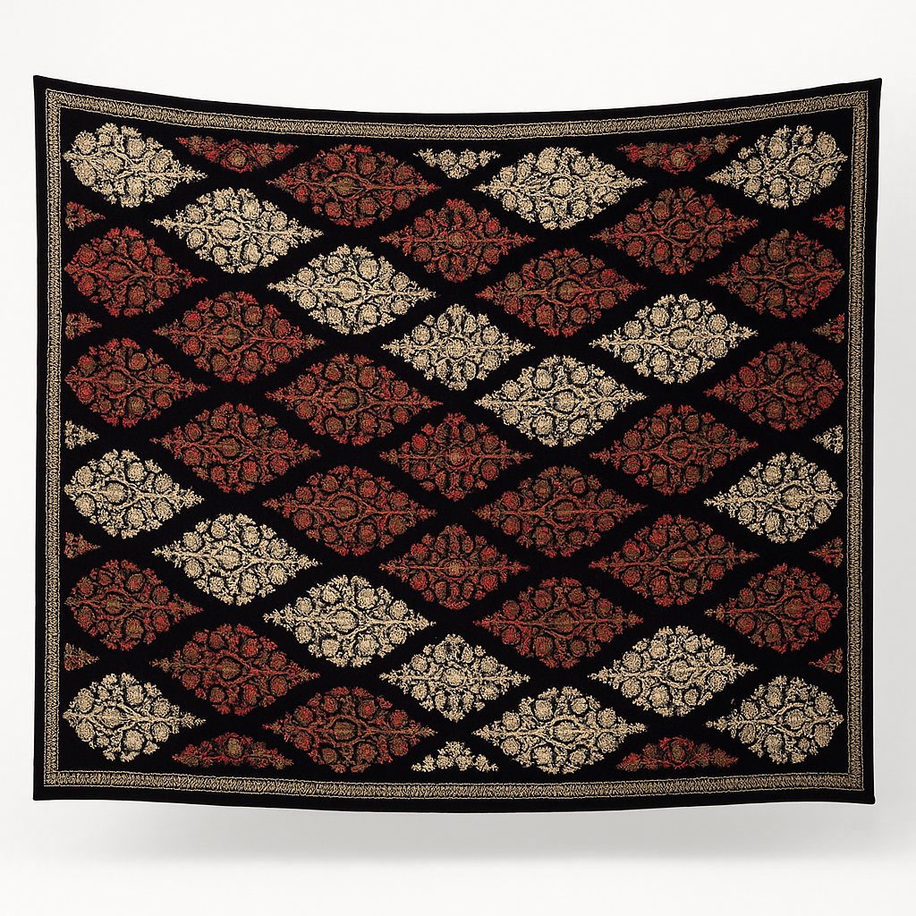 Premium Hand-Embroidered Velvet Shawl – A Touch of Elegance